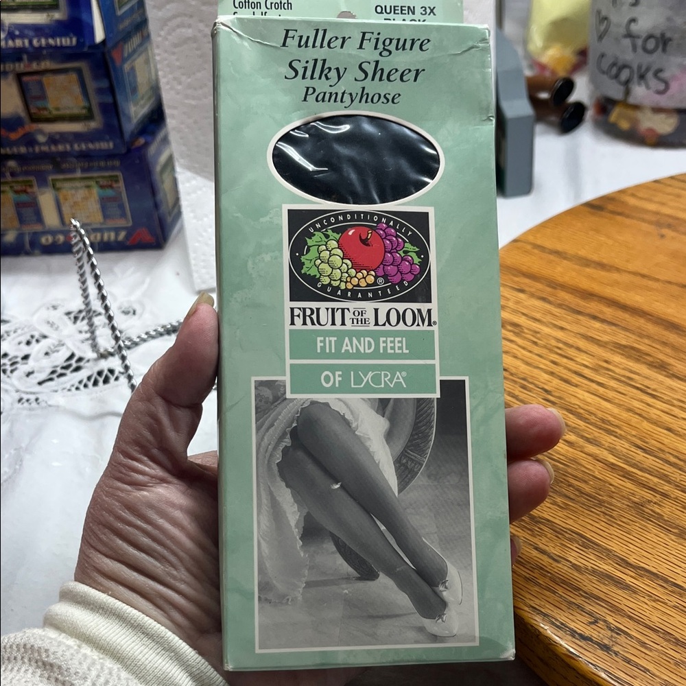 Vintage fruit of the loom 3X black pantyhose